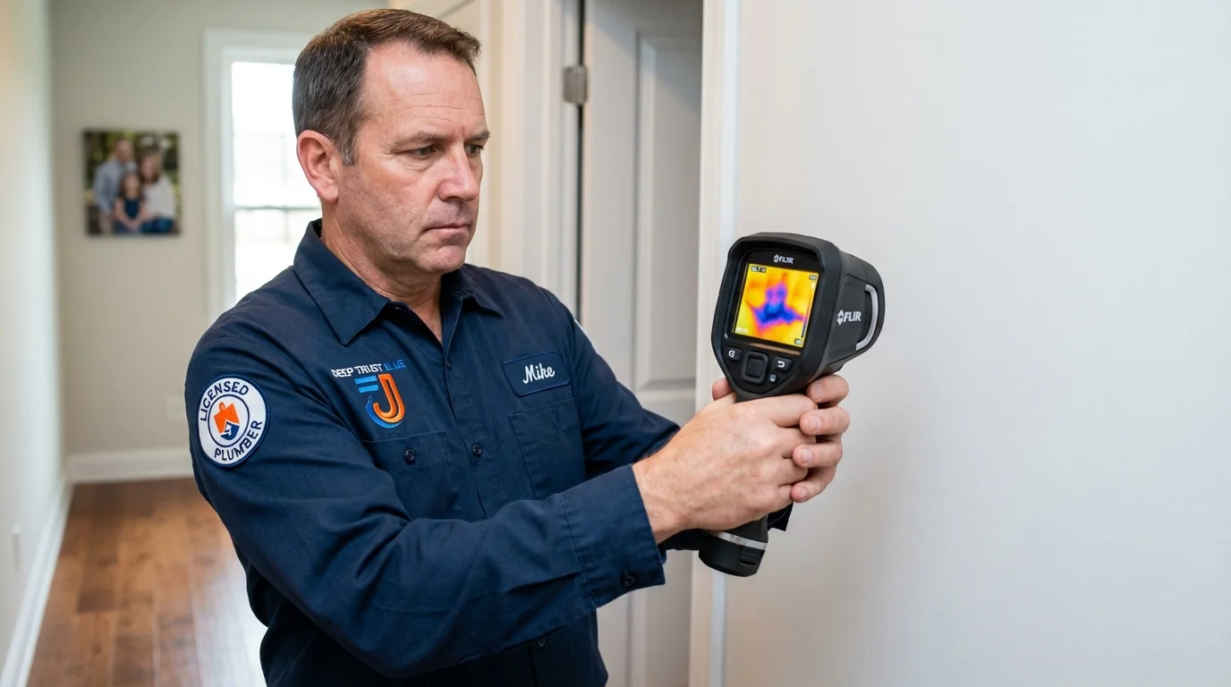 Thermal imaging leak detection by Johns Plumbing LLC in Starkville